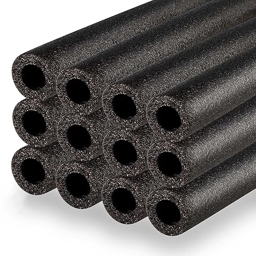 Silrubsups 12 Pack 1.5 inch Insulation Foam Tube 15 mm