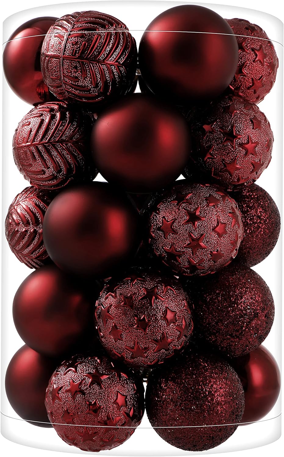 34ct Burgundy Mini Christmas Ball Ornaments Shatterproof Plastic Christmas Tree Decorations for Xmas Party Home Office Holiday Decor -Small Size (1.57″/ 40mm) 34ct Burgundy Mini Christmas Ball Ornaments Shatterproof Plastic Christmas Tree Decorations for Xmas Party Home Office Holiday Decor -Small Size (1.57″/ 40mm)