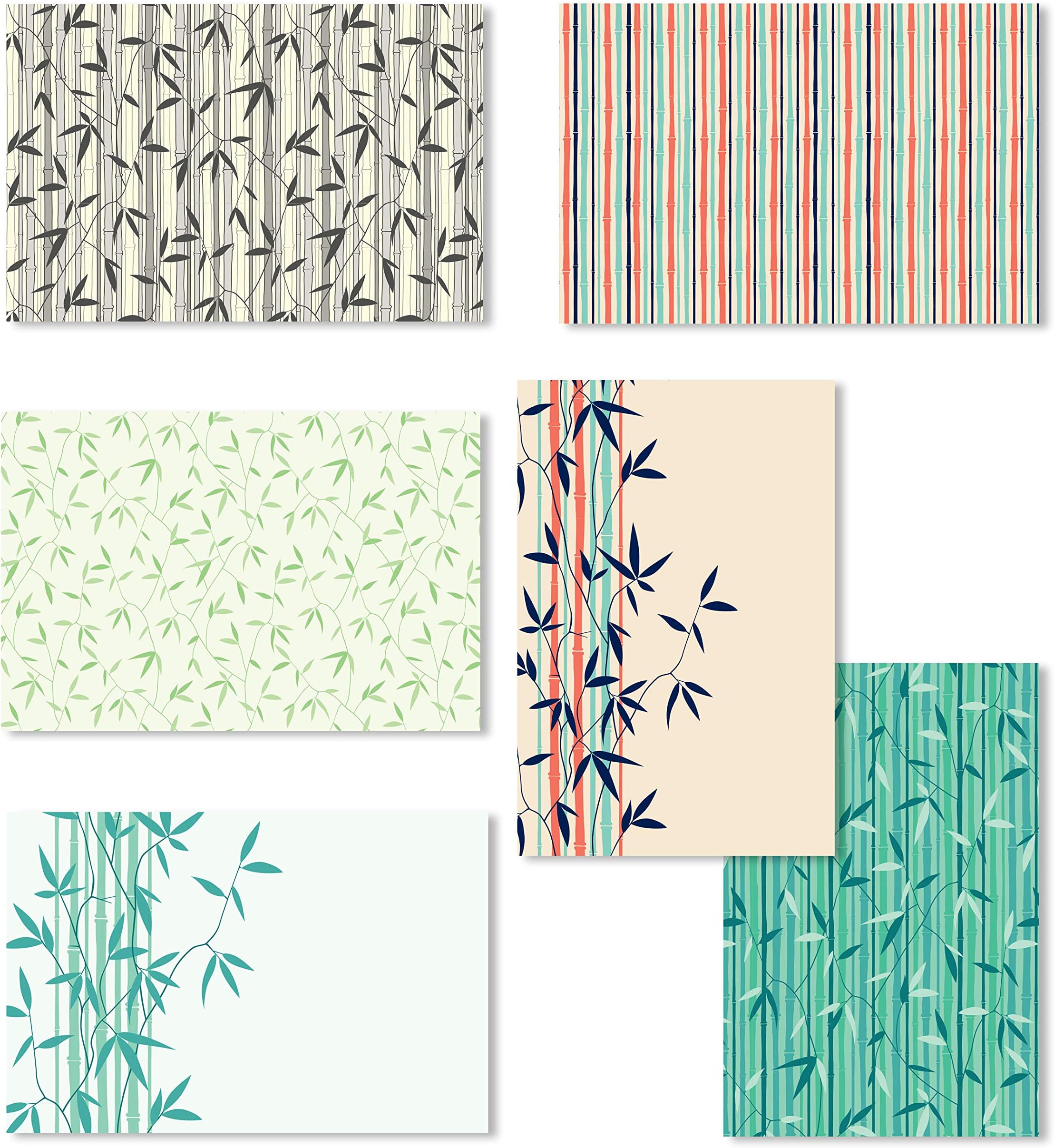 Blank Greeting Cards, 4x6 Blank Note Cards, Blank Greeting Cards Assortment Bulk, Blank Note Cards with Envelopes, All Occasion Blank Greeting Cards, Blank Bamboo Note Cards - 4 x 6 Inches, 36 Pack