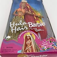 Vista 2 de Cabello Hula rosa y dorado Barbie