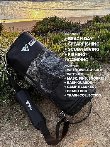 Miniatura 7 de Rogue Endeavor Bolsa de esnórquel plegable de malla, bolsa de natación, bolsa de buceo, bolsa de barco de alta calidad con diseño plegable, elástico