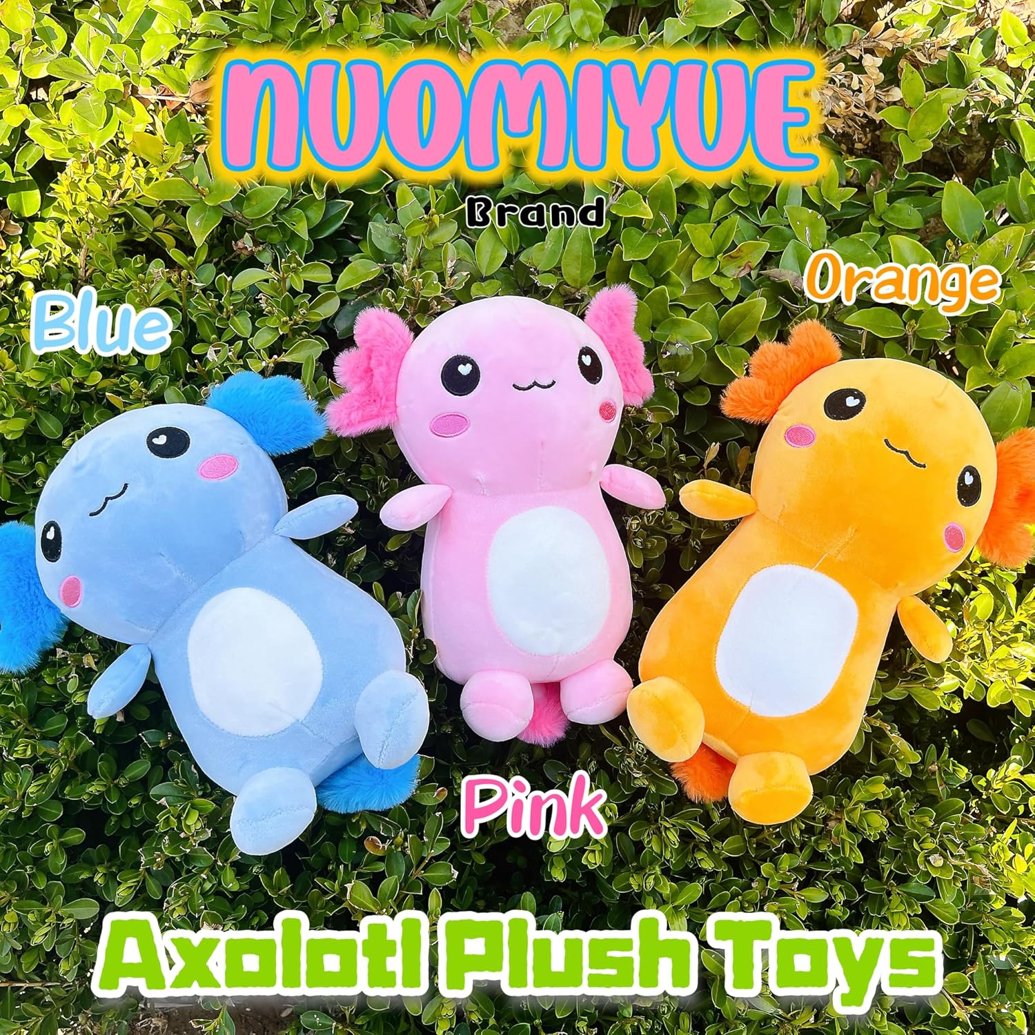 Blue Axolotl Stuffed Animals Plush Toy for Boys and Girls, 12" Kawaii Axolotl Plush Toys, Huggable Reliable, Cute Plushies for Easter Basket Stuffers, Christmas Birthday Gifts, Decor