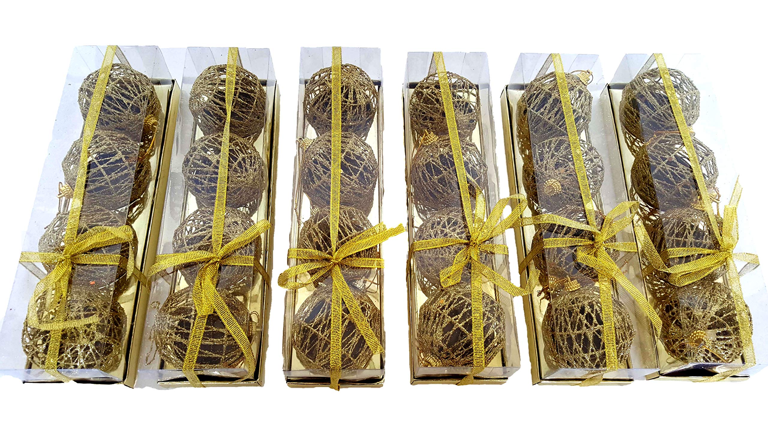 Deluxe Christmas Ornaments (6 Packs - Gold Orb)