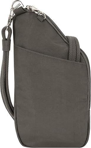 Miniatura 6 de Travelon Bolsa cruzada compacta antirrobo Essentials, Humo, Bolso bandolera