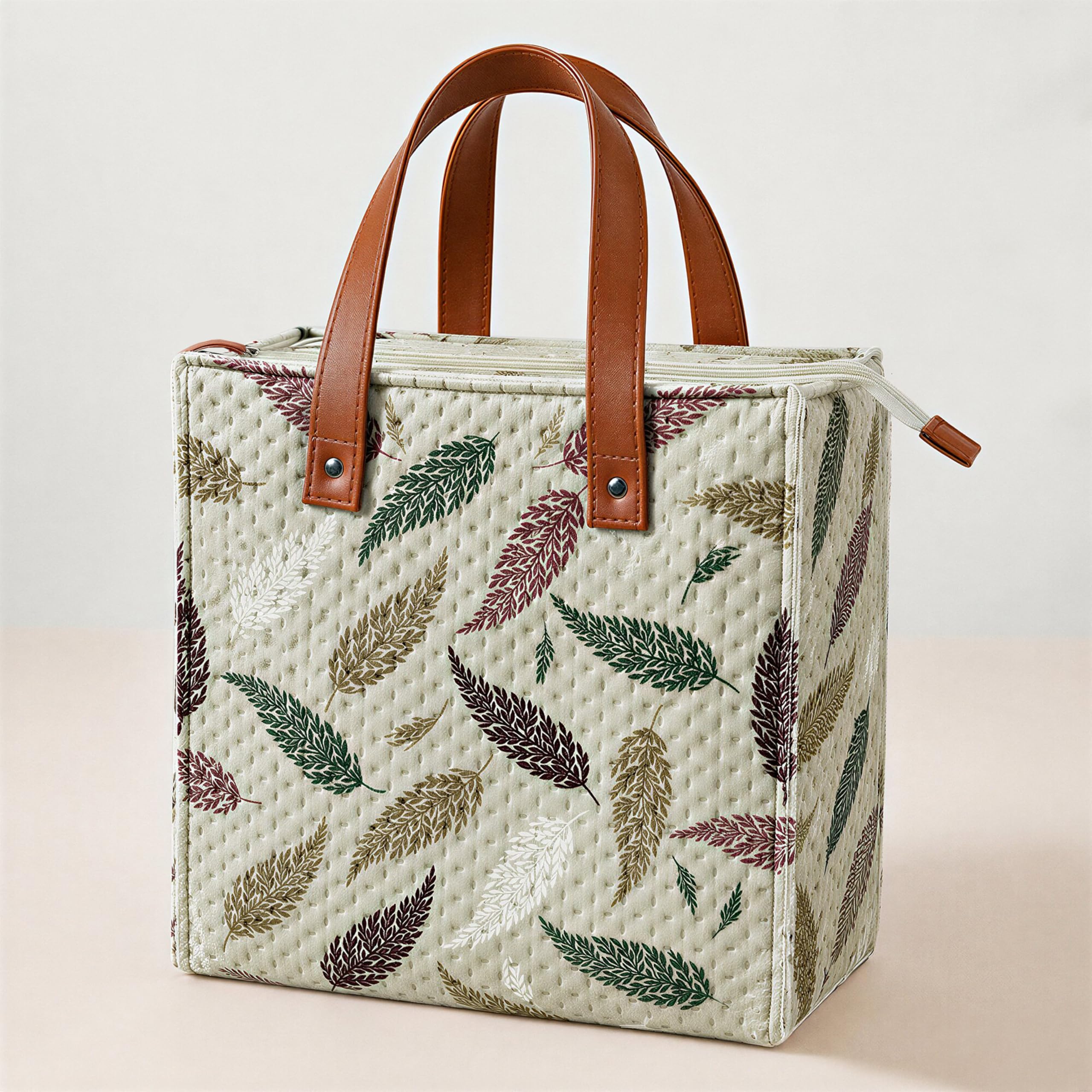 Velvet Quilted Lunch Bag - Waterproof & Stylish -1 Velvet Quilted Lunch Bag - Waterproof & Stylish -1