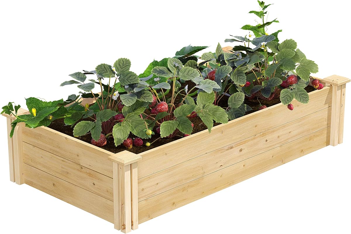 Cedar Wood Raised Garden Bed