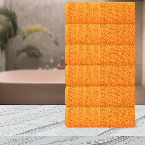 Miniatura 9 de Juego de toallas de baño, 100% algodón, 2 toallas de baño, 2 toallas de mano y 2 toallas pequeñas, de secado rápido, absorbentes, felpa, suave,