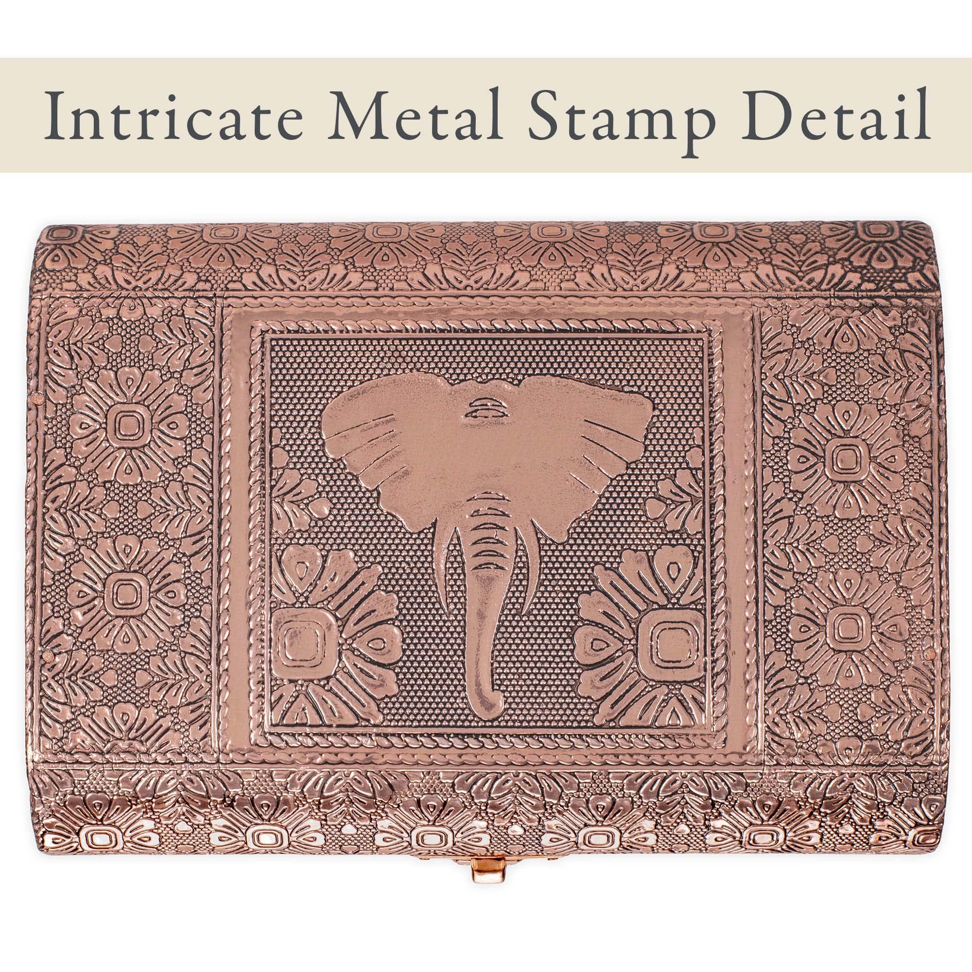Cottage Garden Scatola Portaricordi In Metallo Elefante - Tono Rame, 17.8x12.7x8.9 Cm - 3