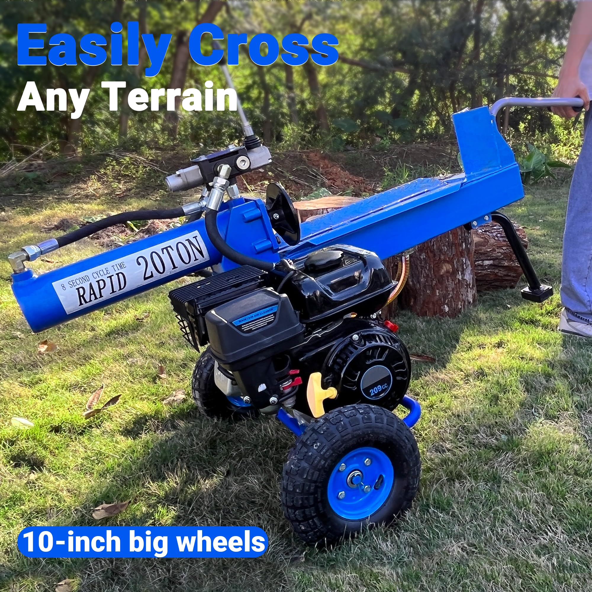 Amazon.com : Mutaomay 20 Ton Portable Gas Log Splitter, 7HP Engine
