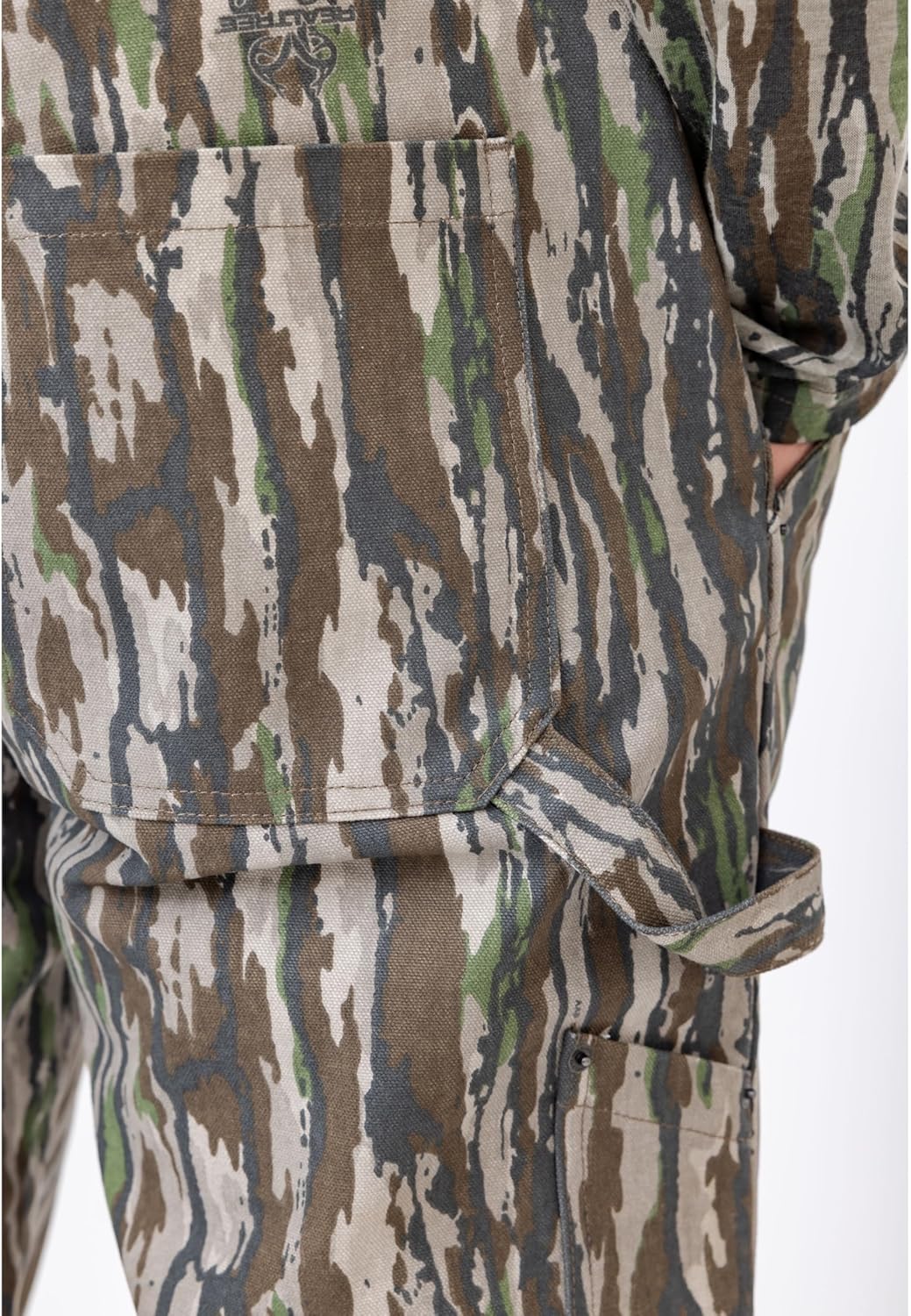 Realtree Men's Camo Hunting Cotton Bib Overalls, All-season Uninsulated Camouflage Bib Overalls for Outdoor Activities