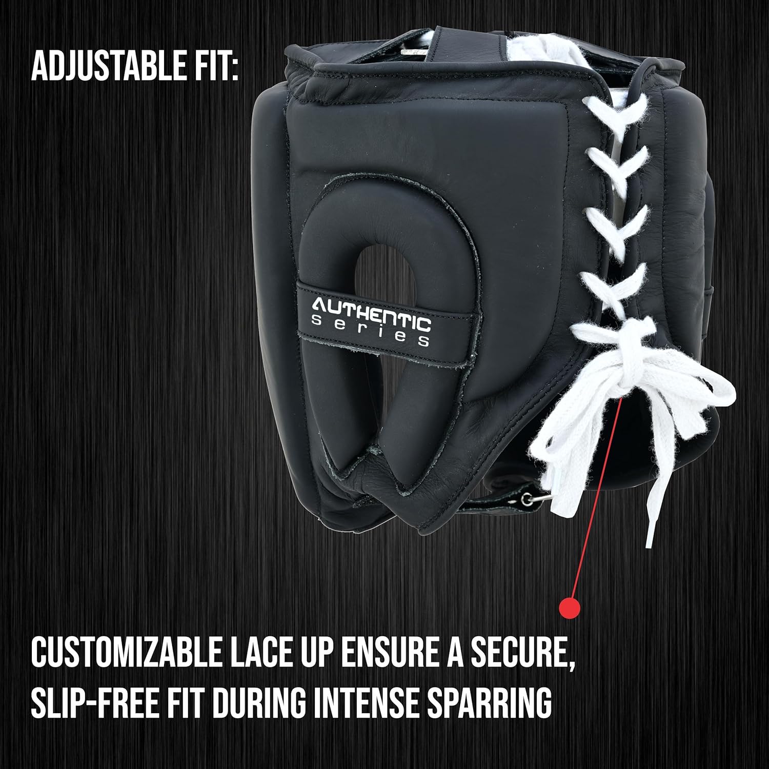 Authentic Series A2 Boxing Headgear - Premium Leather Head Guard for Kids and Adults in MMA, Kickboxing, Muay Thai, Karate, Martial Arts, and Taekwondo
