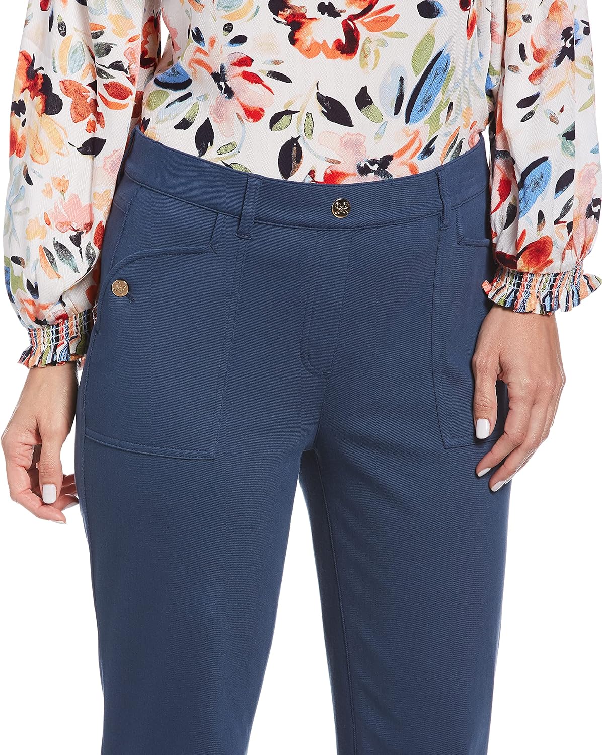 Rafaella Women's Petite Super Stretch Twill Solid Pull-on Pant