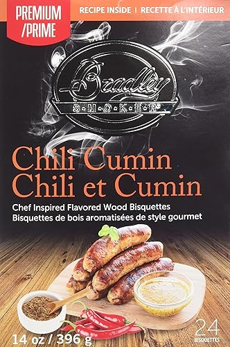 Miniatura 9 de Briquetas Bradley Smoker para Asar y Barbacoa, Mezcla Premium de Chile y Comino, Paquete de 48