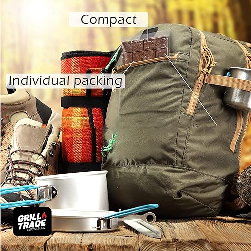 Miniatura 5 de Grill Trade Iniciador de fuego cuadrados – 64 piezas para fogatas y barbacoas – Iniciador de chimenea para interiores y exteriores para chimenea