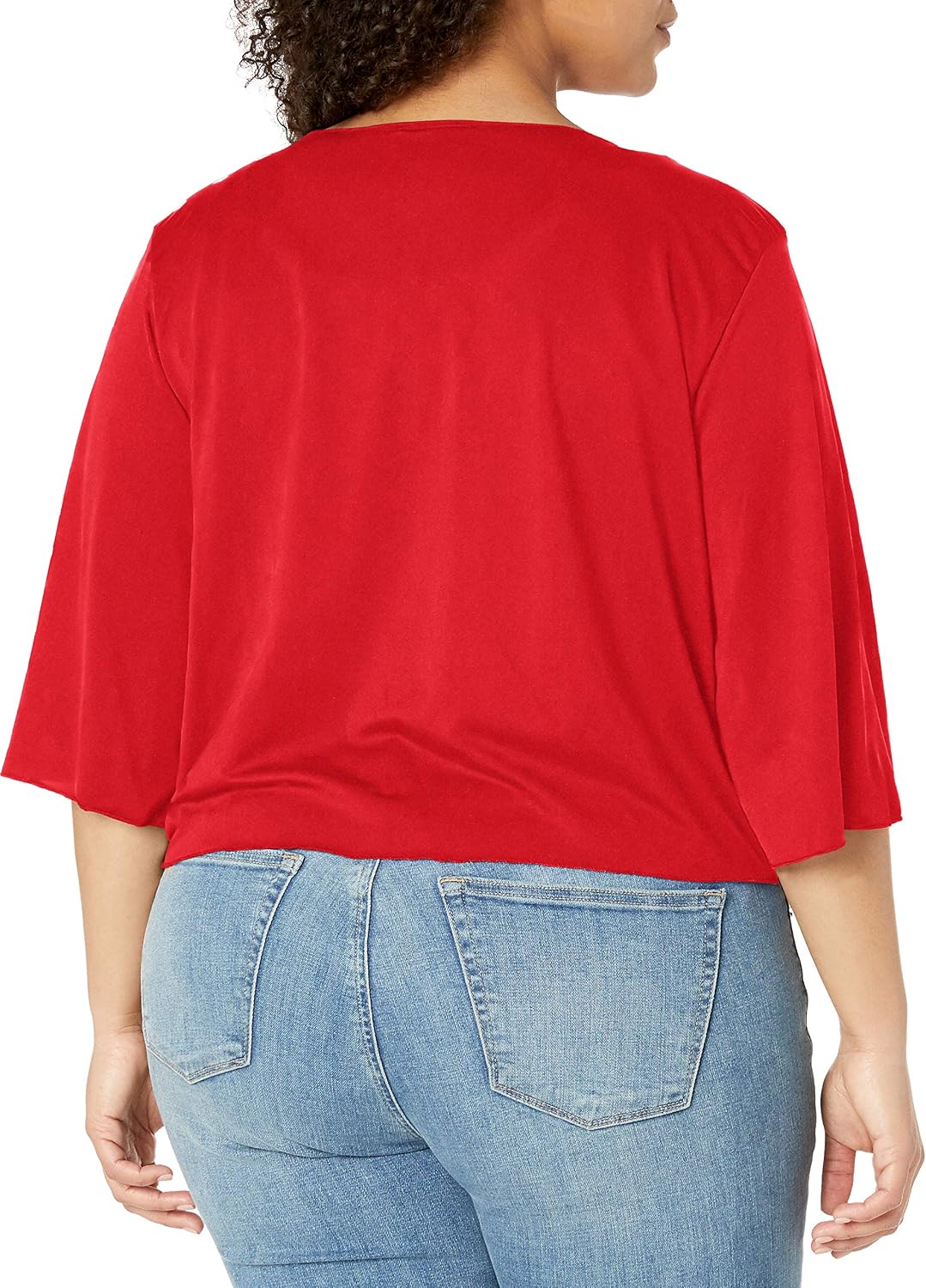 Star Vixen Womens 3/4 Sleeve Tiefront ShrugShrug Sweater