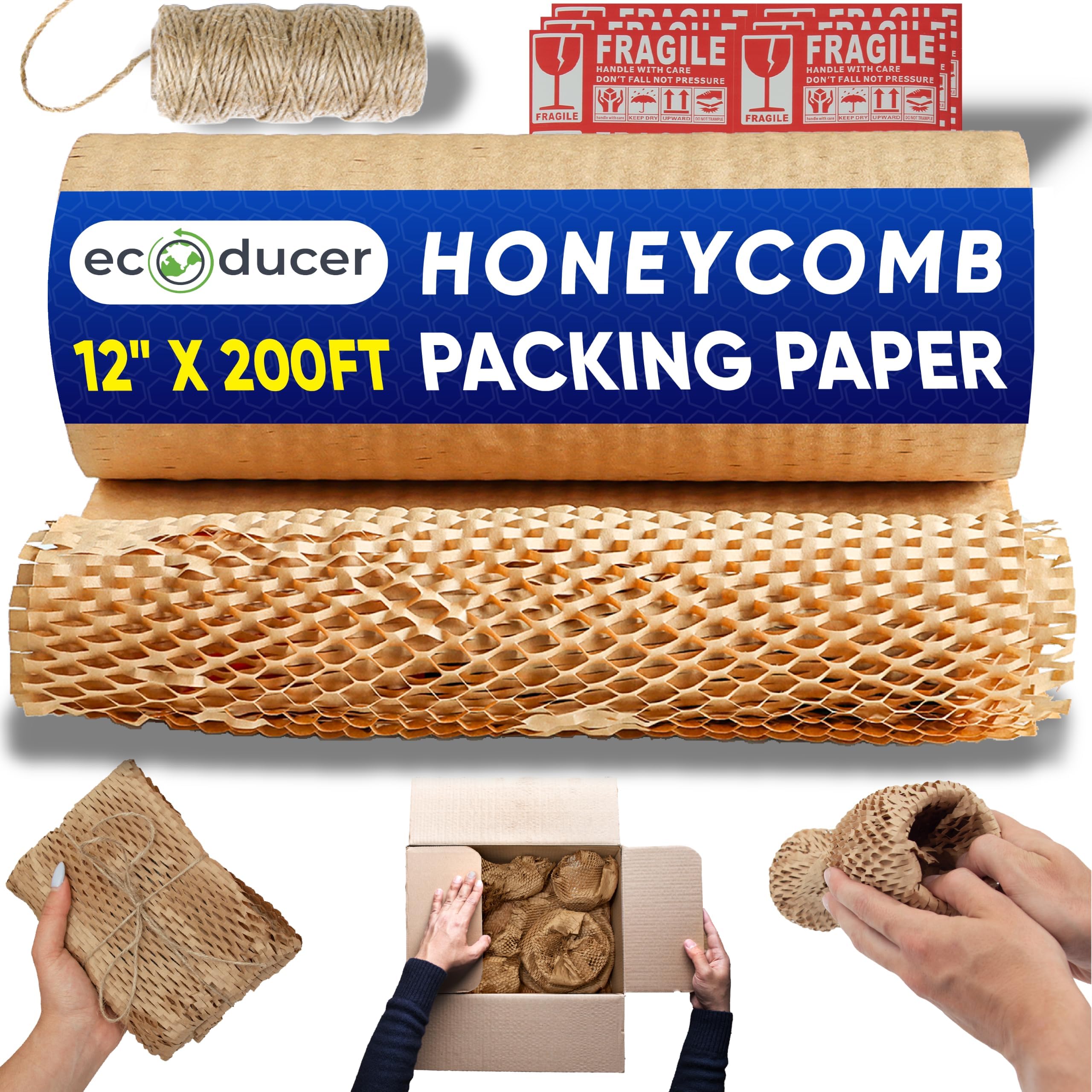 Honeycomb Packing Paper | Bubble Plastic Wrap Alternative | Moving Supplies