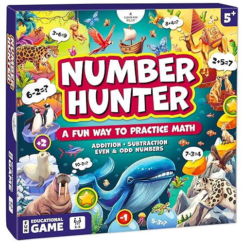 Number Hunter Math Board Game – Addition & Subtraction Adventure