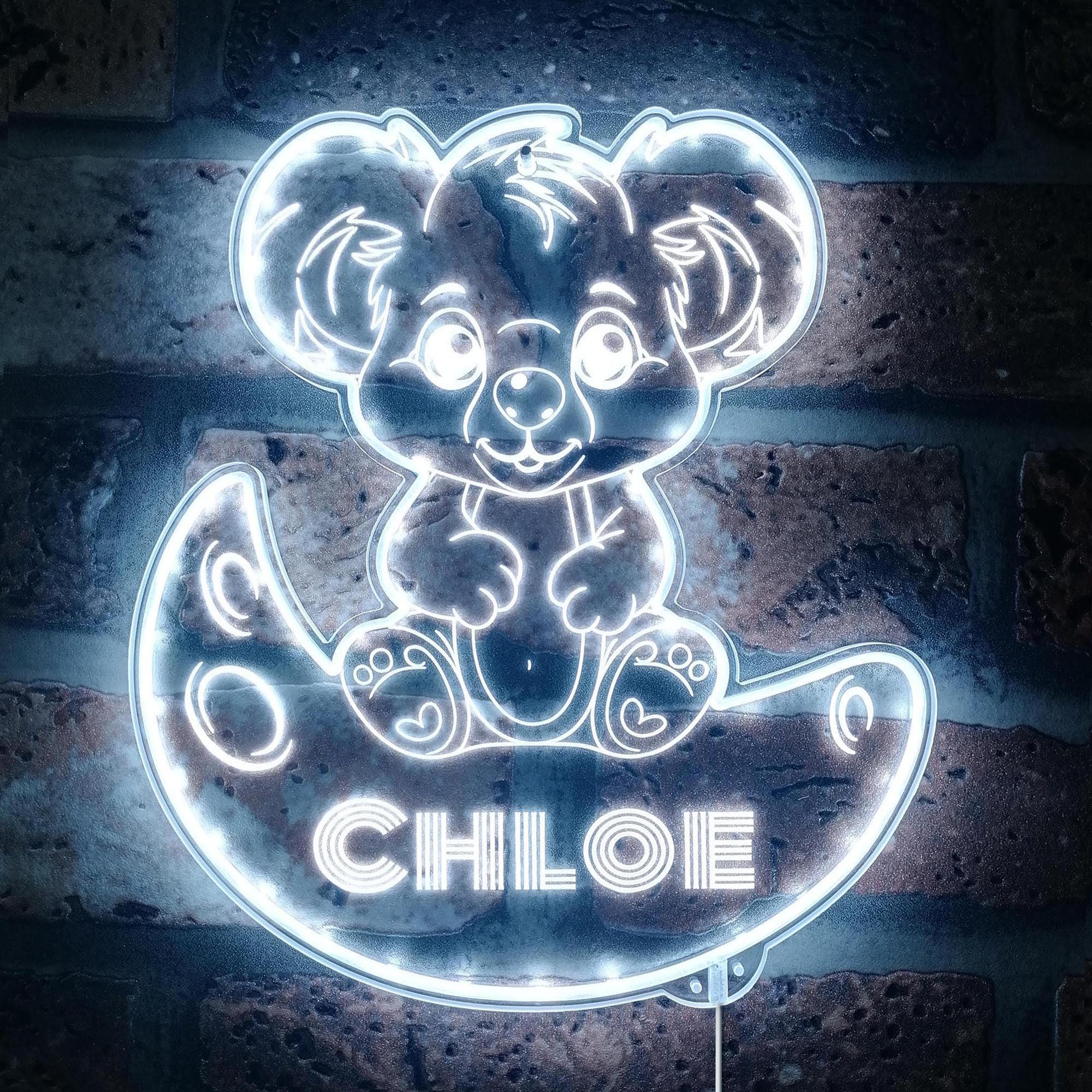 ADVPRO Name Personalized Koala RGB Dynamic Glam LED Sign - Cut-to-Edge Shape - Smart 3D Wall Decoration - Multicolor Dynamic Lighting - st06s22-fnd-p0016-tm