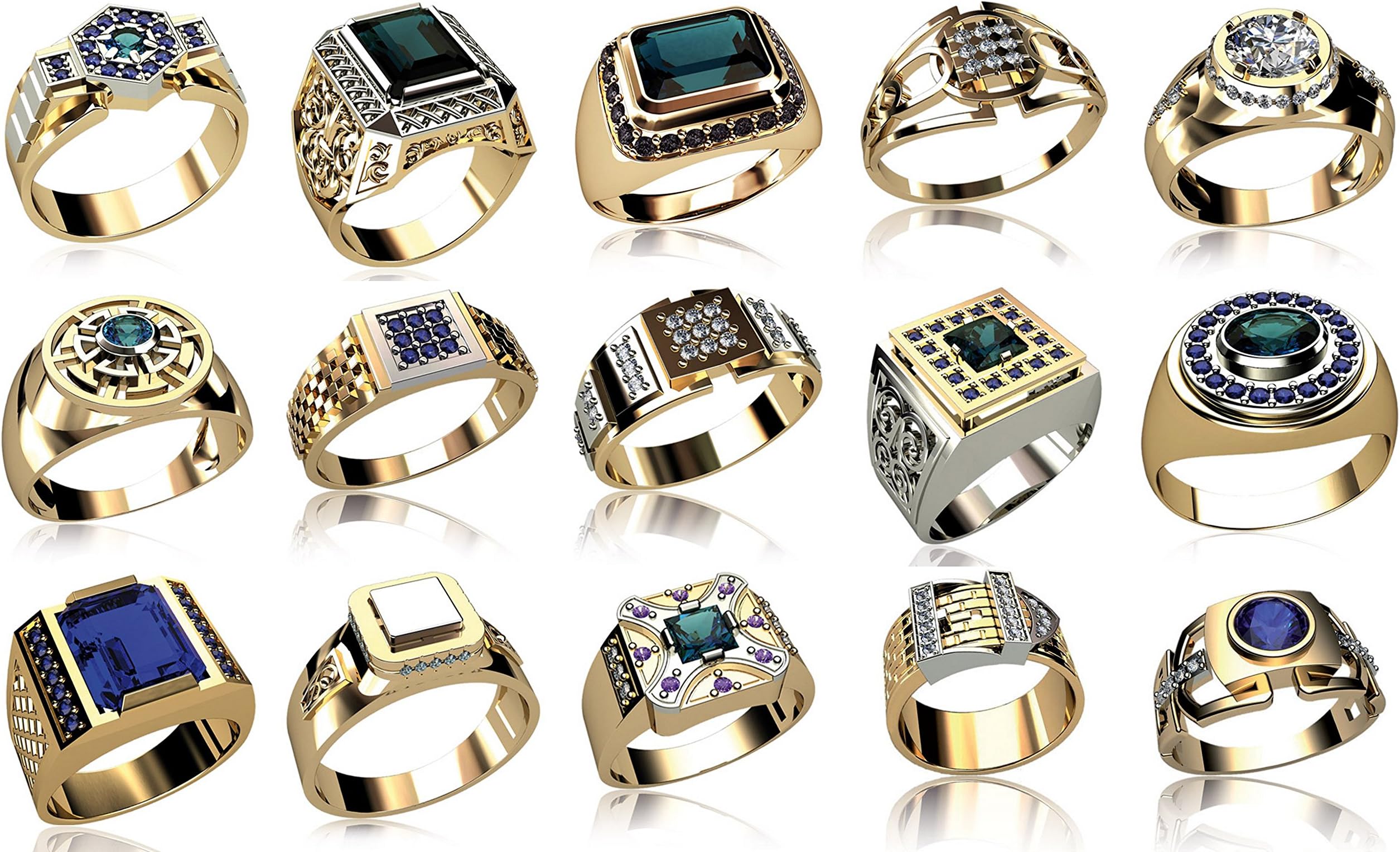 #m5_ Set of 15 pcs ring wax patterns for lost wax casting