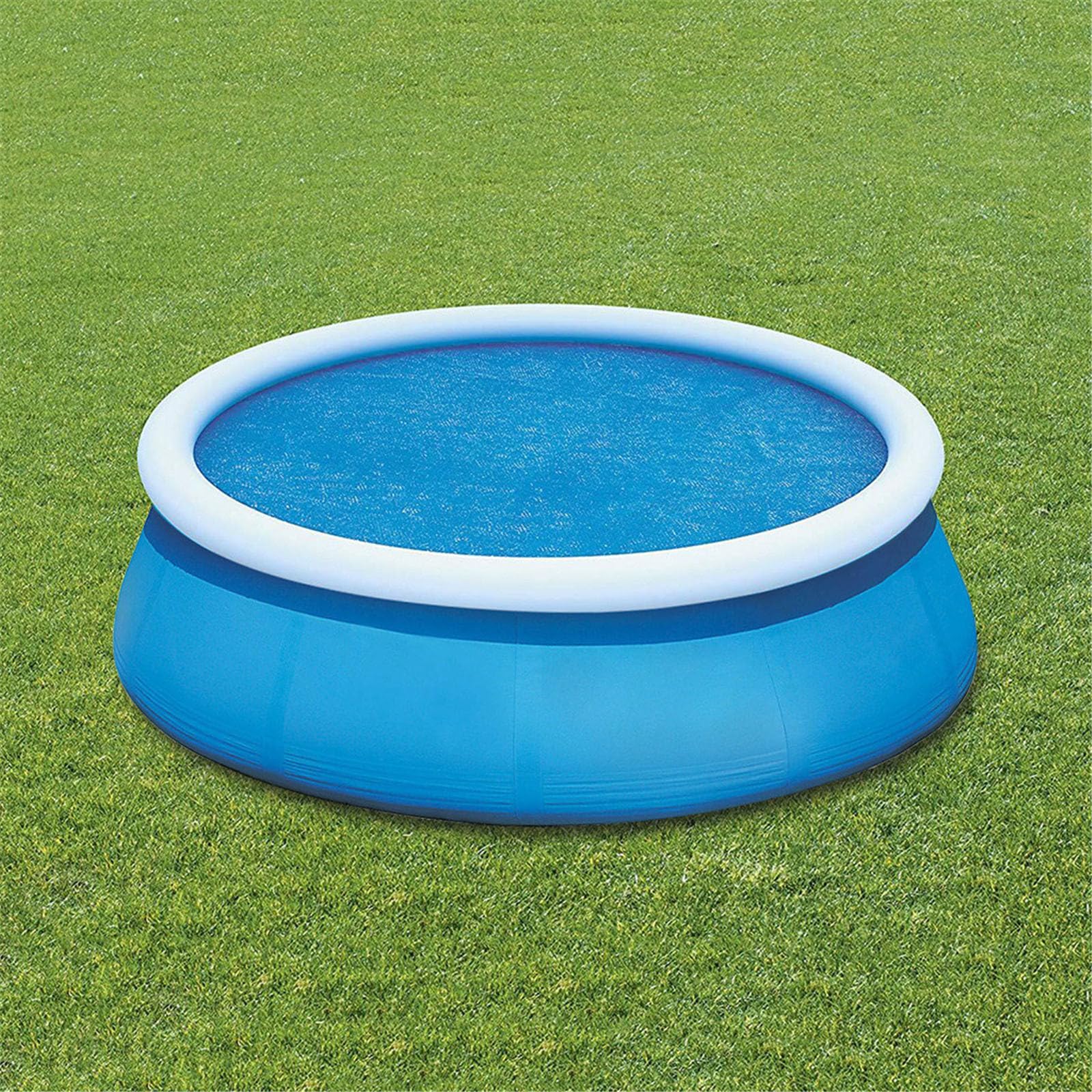 Solar Pool Cover for 5Ft Round Above Ground and In Ground Pool Solar Cover, Solar Pool Blanket Covers, Heat Retaining Blanket for In-Ground and Above-Ground Rectangular Swimming Pools