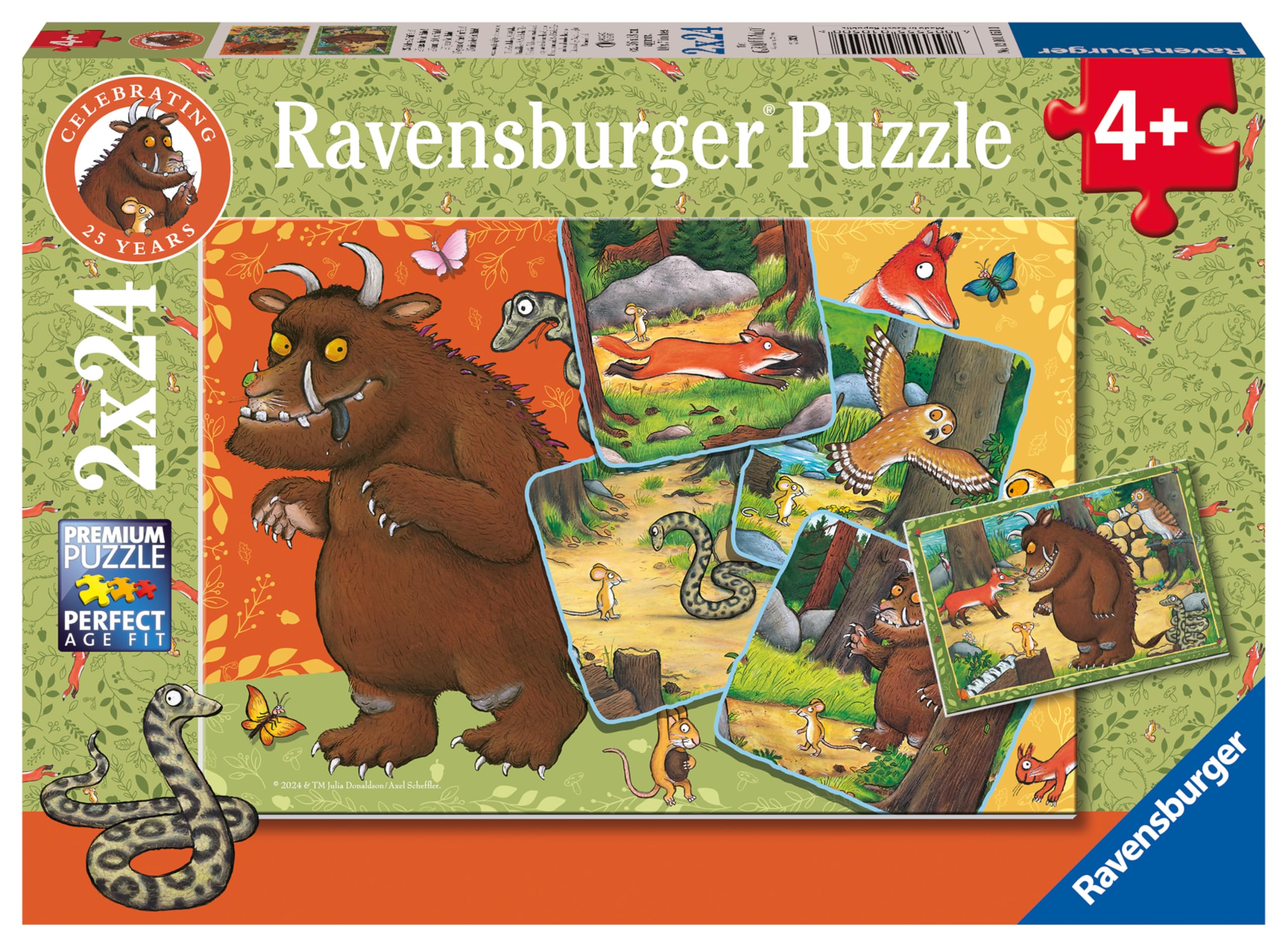 Ravensburger The Gruffalo Jigsaw Puzzles for Kids Age 3 Years Up - 2x 24 Pieces - Educational Toddler Toys and Games