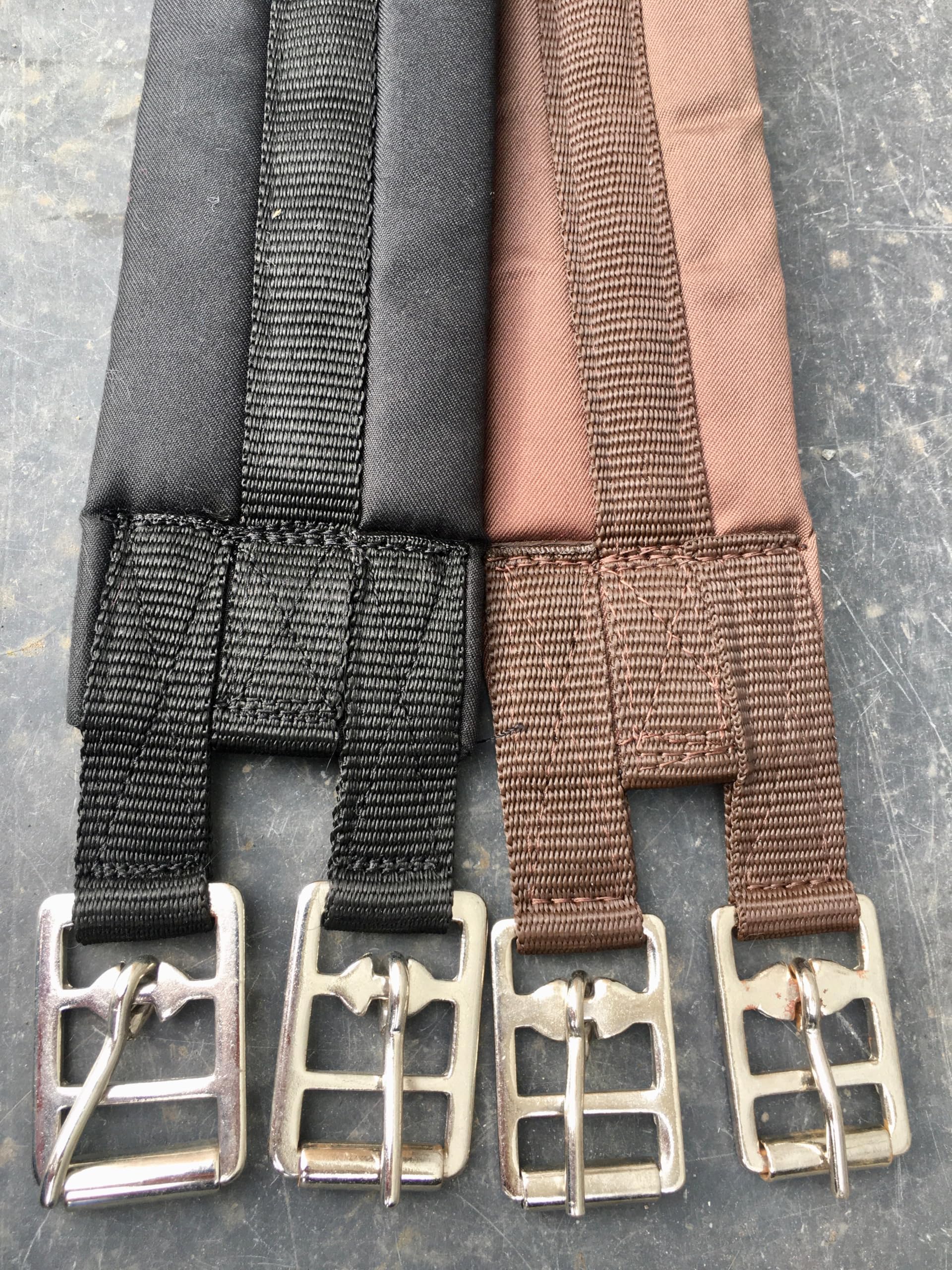 Plain Cotton Padded Small Pony Girth -No Elastic- 34” up to 46” 36 / Brown