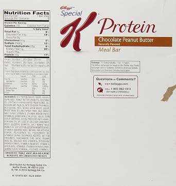 Special K Protein Bar, Chocolate Peanut Butter, 1.59-Ounce Packages (Pack of 16)