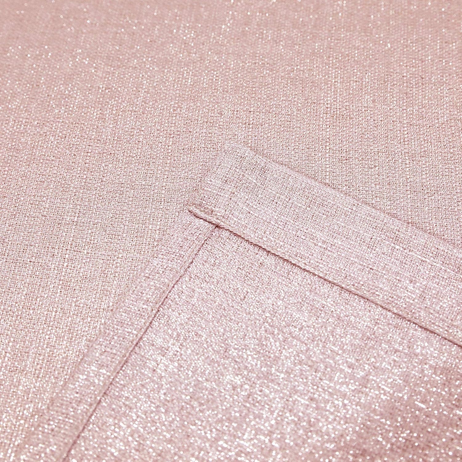 KOUFALL Pink Curtains for Girls Room Bedroom,Sheer Glam Blush Curtains Semi Blackout 1 Panel Grommet Window Privacy Light Filtering Sparkle Glitter Living Room Decor 63 Inch Length