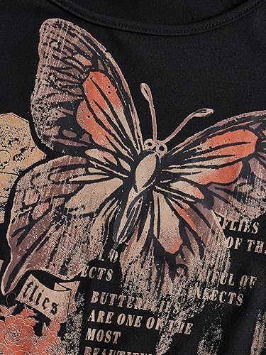 Miniatura 3 de SOLY HUX Camiseta de manga corta para mujer, diseño gráfico Y2K, camiseta de verano