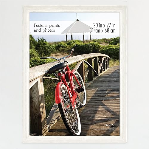 Miniatura 46 de MCS - Marco para póster con estilo de museo, veta de madera blanca, para colgar vertical y horizontal en la pared, marco grande para fotos, pósters