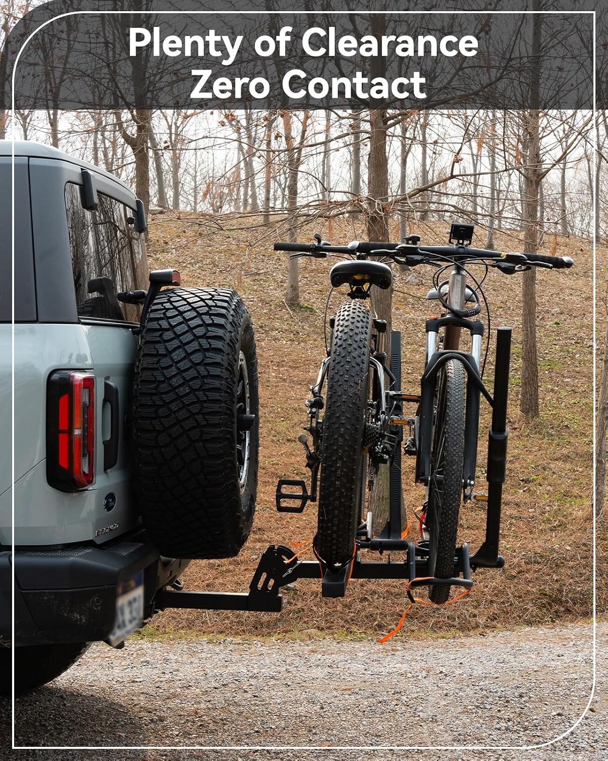 MEEVIZ 2 Bike Rack Hitch for Car SUV Truck RV, Ebike Racks for Tow Hitch, 200 lbs Capacity Bike Carrier for Mountain Bikes, EBikes, EMTB and Fat Tire, Fits 2" Receiver