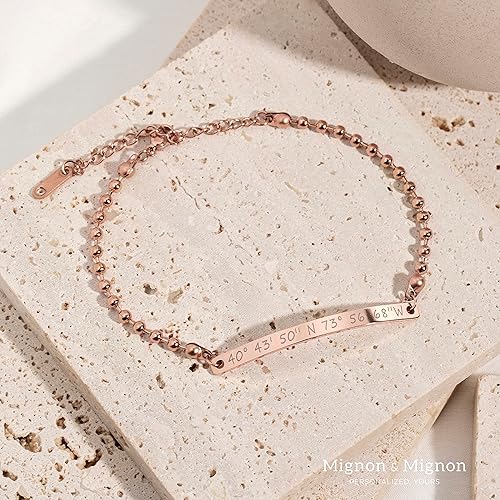 Miniatura 5 de Personalized Engraved Charm Bracelet Beaded Name Bracelet for Women Handmade Jewelry Bridal Shower Gift Custom Friendship bracelet -B-12BR