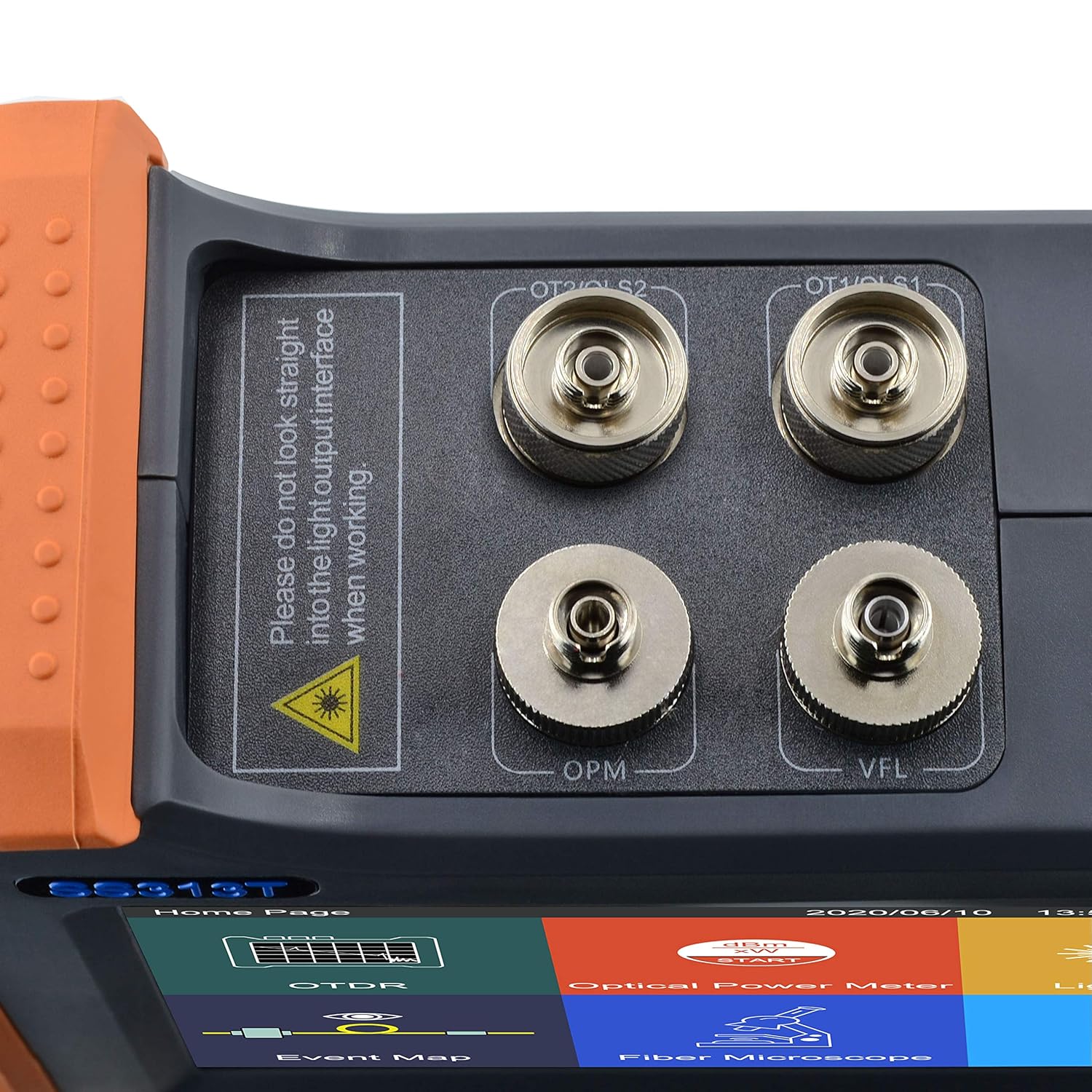 1310nm/32dB+1550nm/30dB+850nm/20dB+1300nm/26dB SM+MM Fiber OTDR Tester(Built-in OPM OLS VFL and Event Map) Optical Time Domain Reflectometer with FC+SC+ST+LC UPC&APC Connector-SS313T-4A