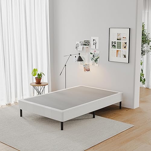 Miniatura 6 de Somier individual XL de 5 pulgadas con soporte de pata de metal de 9 pulgadas, funda de tela fácil de limpiar incluida, base de colchón resistente,