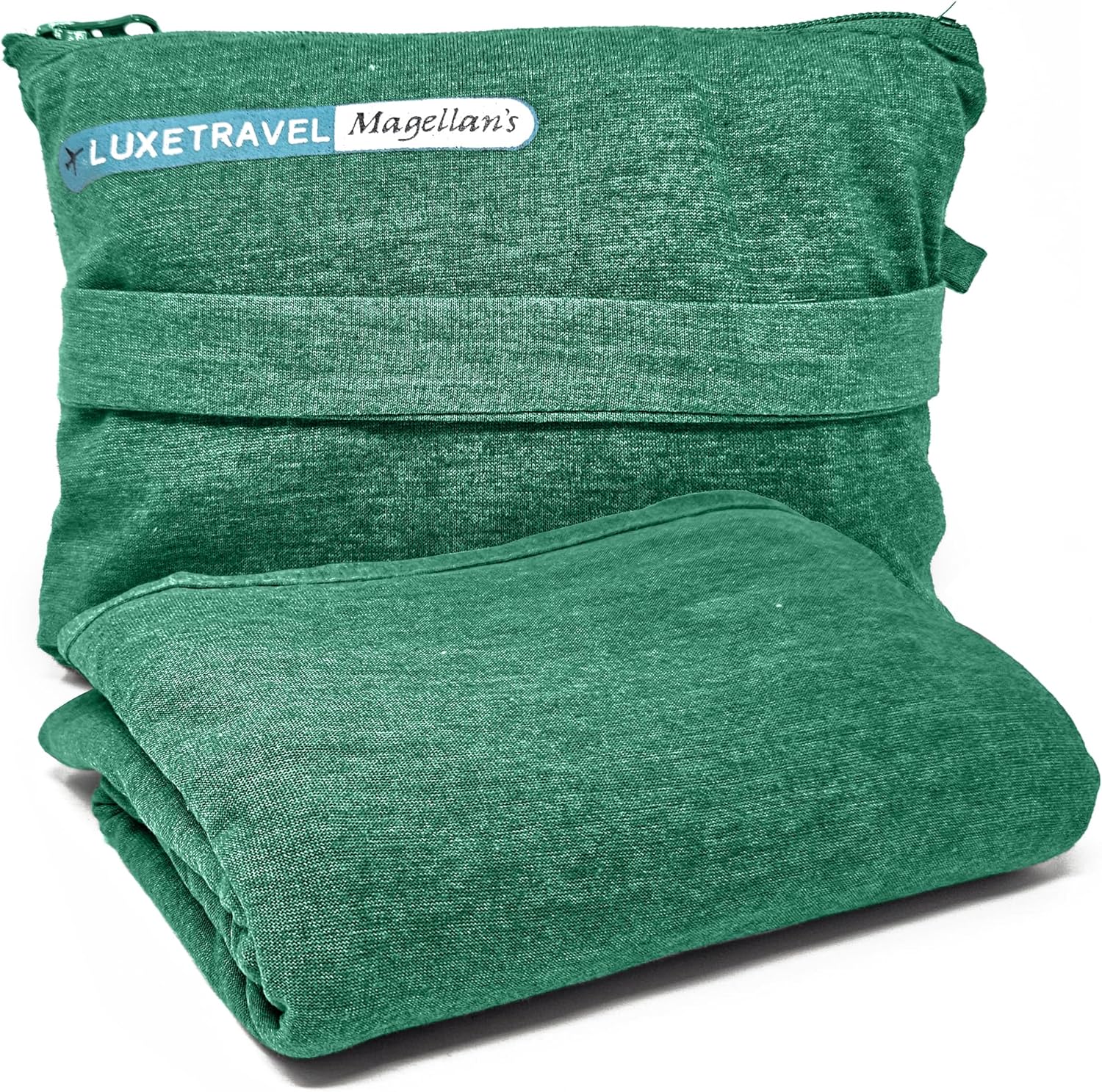 SAGEFINDS Airplane Travel Blanket Converts into a Pillow Air Travel Gift