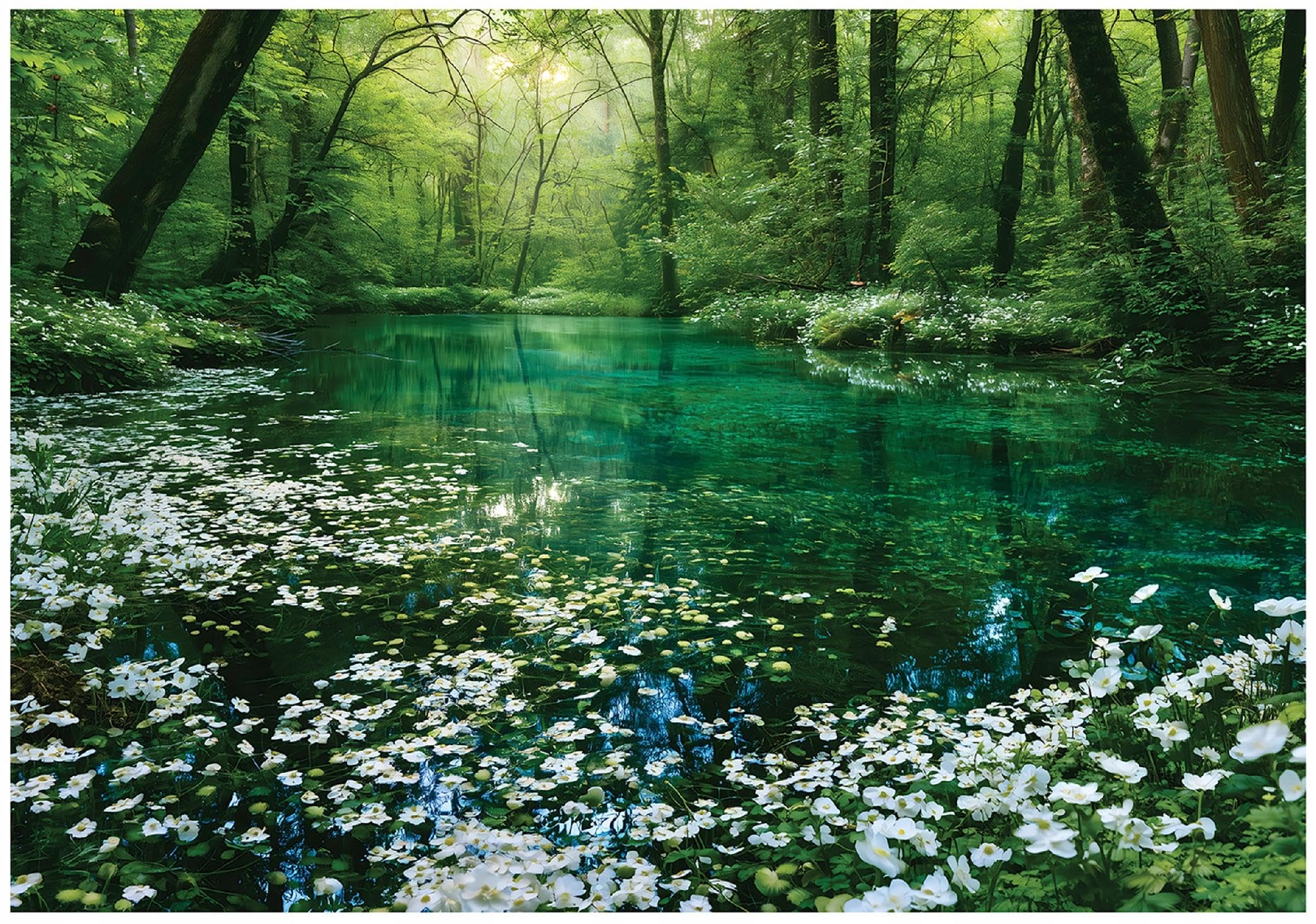 Wallarena Forest Green Non-Woven Photo Wallpaper 300 X 210 Cm