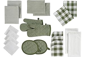LANE LINEN Dish Towels and Dishcloths Sets - 20 Pieces Kitchen Towels Set