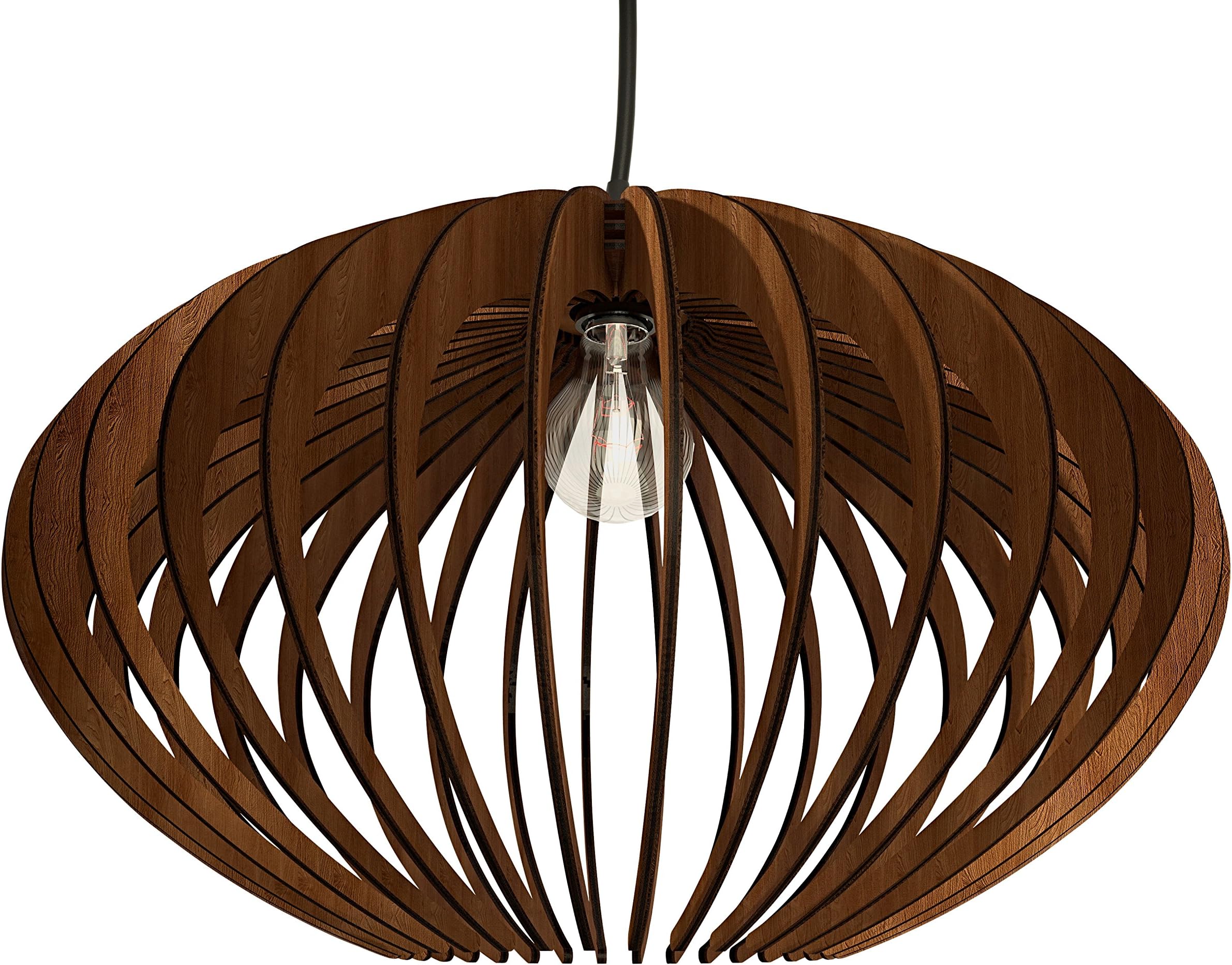 Oval Pendant Wood Light - Wood Pendant Chandelier
