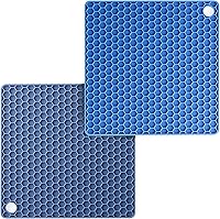 BTaT Silicone Trivets for Hot Pots & Pans, 2 Pack Heat-Resistant Mats up to 440°F, Trivet Set for Countertop Protection