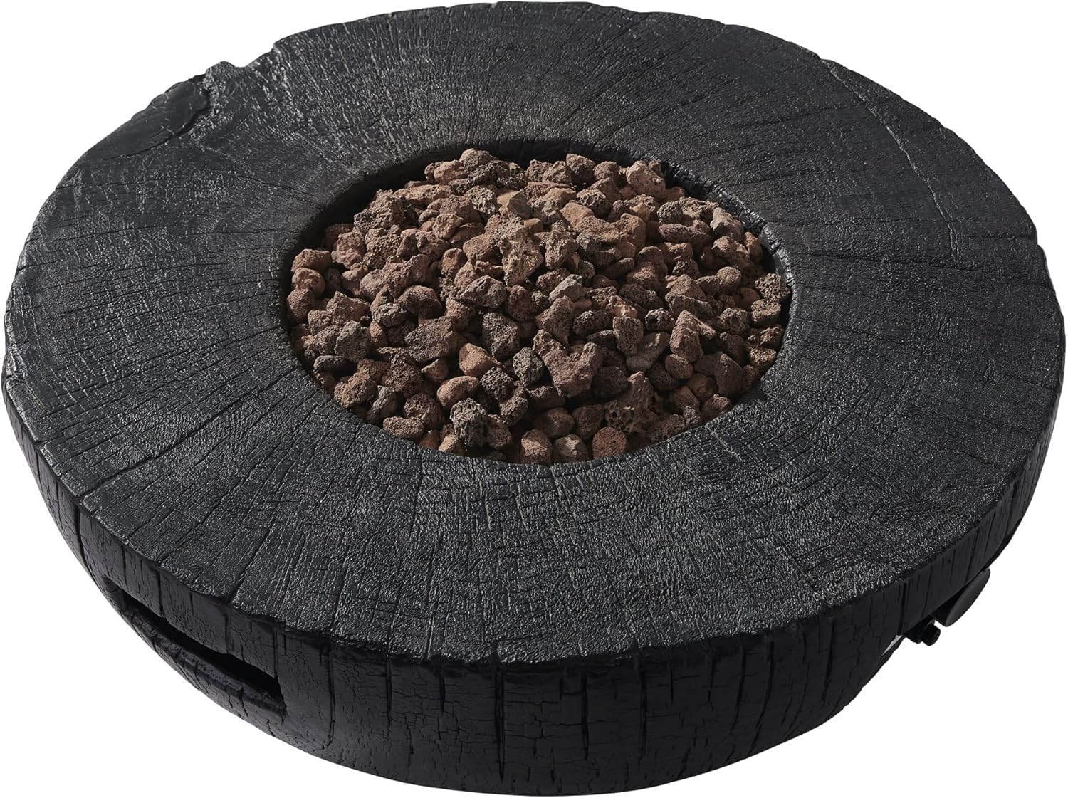 CASAINC 28 Inch Fire Pit Table Outdoor Gas Fire Pit Propane Fire Table 30000 BTU Round Fire Bowl Patio Fire Pit Garden Backyard Fireplace, Waterproof Cover, Lava Rock, CSA Certification-Black