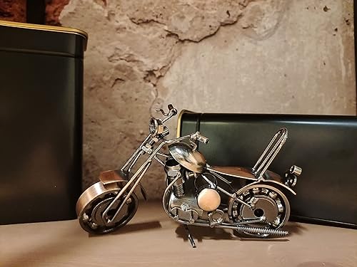 Miniatura 9 de ZaMii - Modelo retro de motocicleta de hierro fundido forjado artesanías regalos creativos para la decoración del hogar de los amantes del motor
