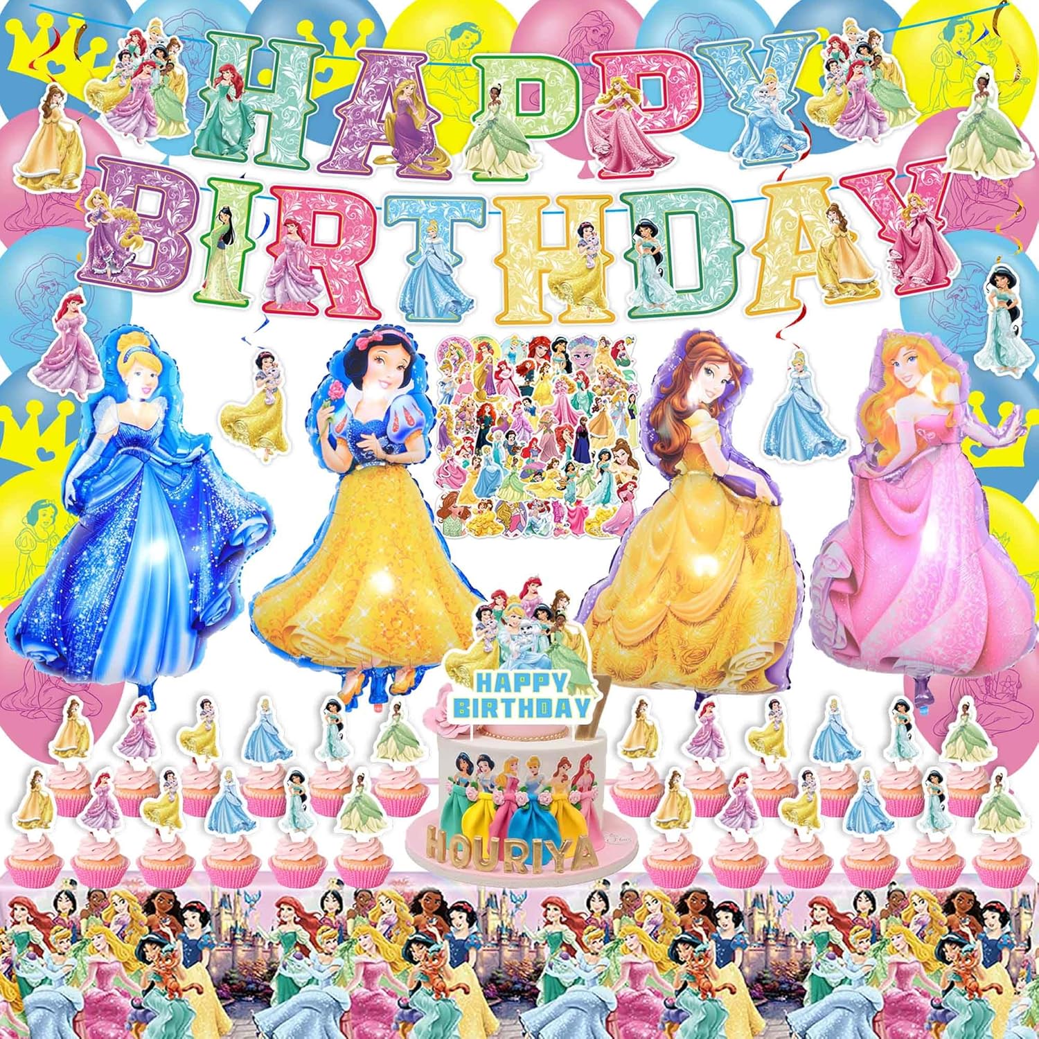 Amazon.com: Princess Birthday Party Supplies, Princess Party ...