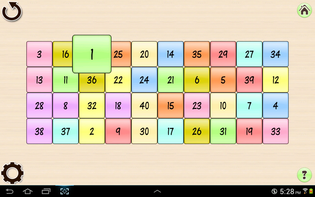 Aplicación Simply Number Grid, base 10 kids math en Amazon Appstore