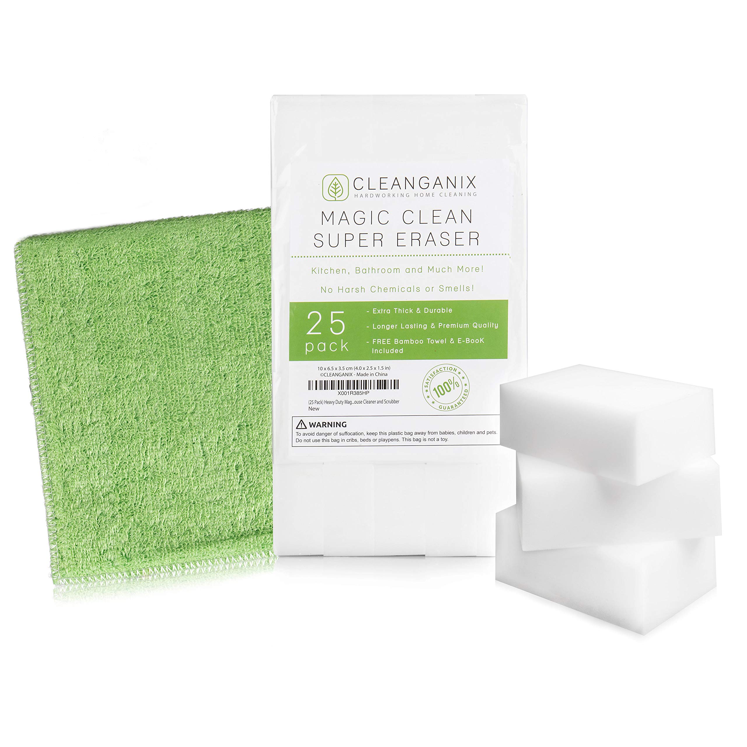 Buy (25 Pack) Magic Clean Super Eraser Extra Large, Thick, and Longer