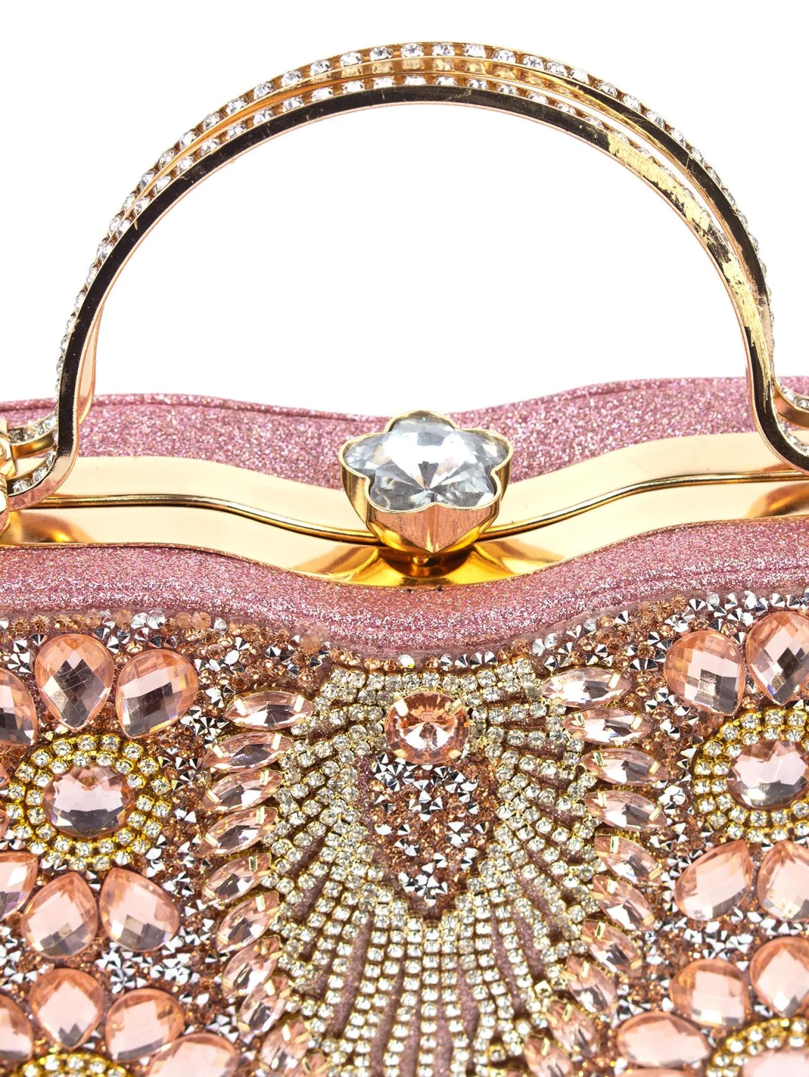Abendtasche Damen Clutch Glitzer Frauen Satchels Glänzende Abend Taschen Elegante Exquisite Ruhige Leichte Strass