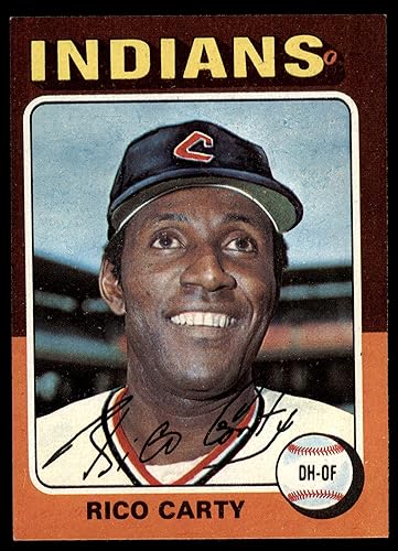 1975 Topps # 655 Rico Carty Cleveland Indians (Baseball Card) EXMT Indians