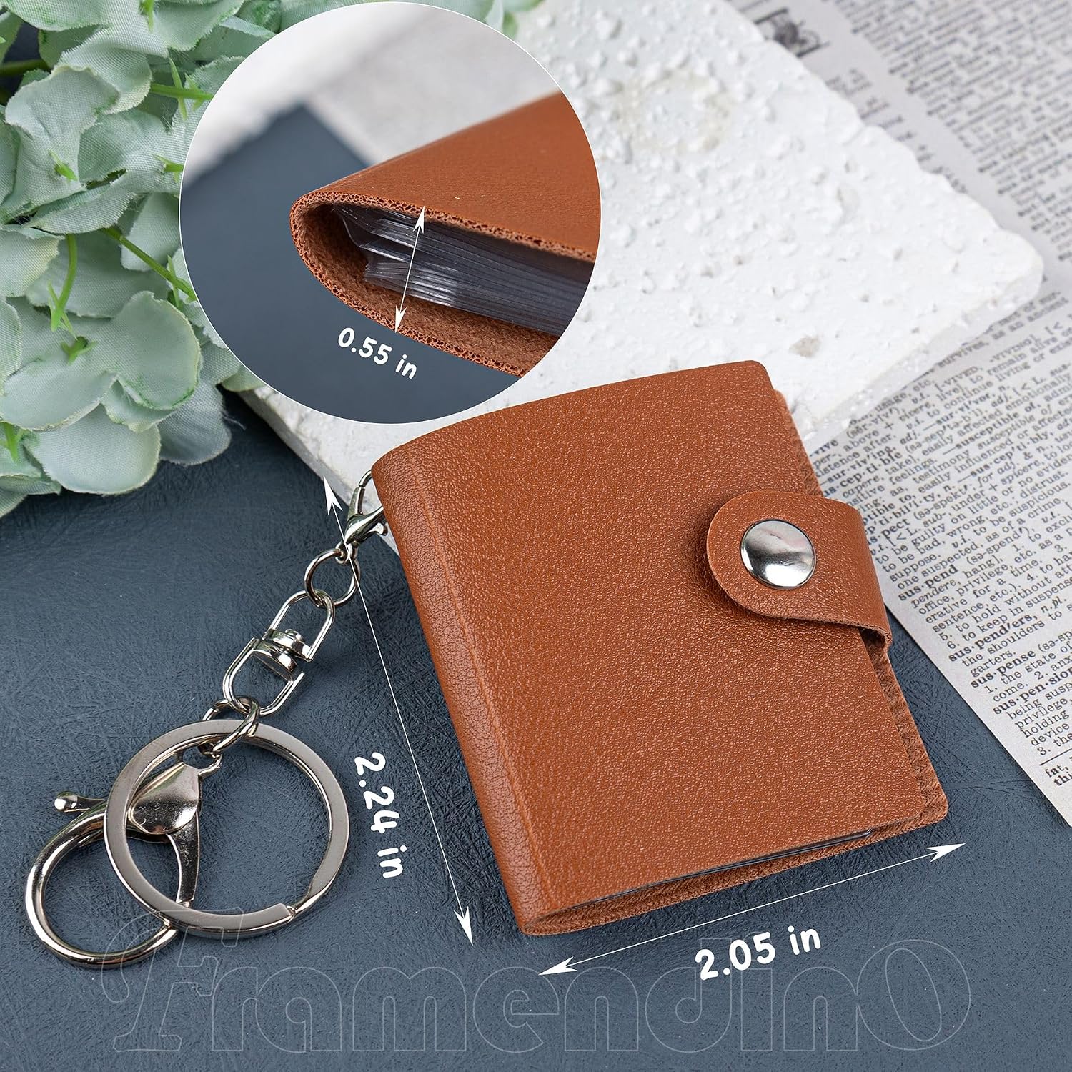 Framendino, 6 Pack Sublimation Mini Scrapbook Blanks Photo Album Keychain With 120 Pack Blank Photos for DIY Craft