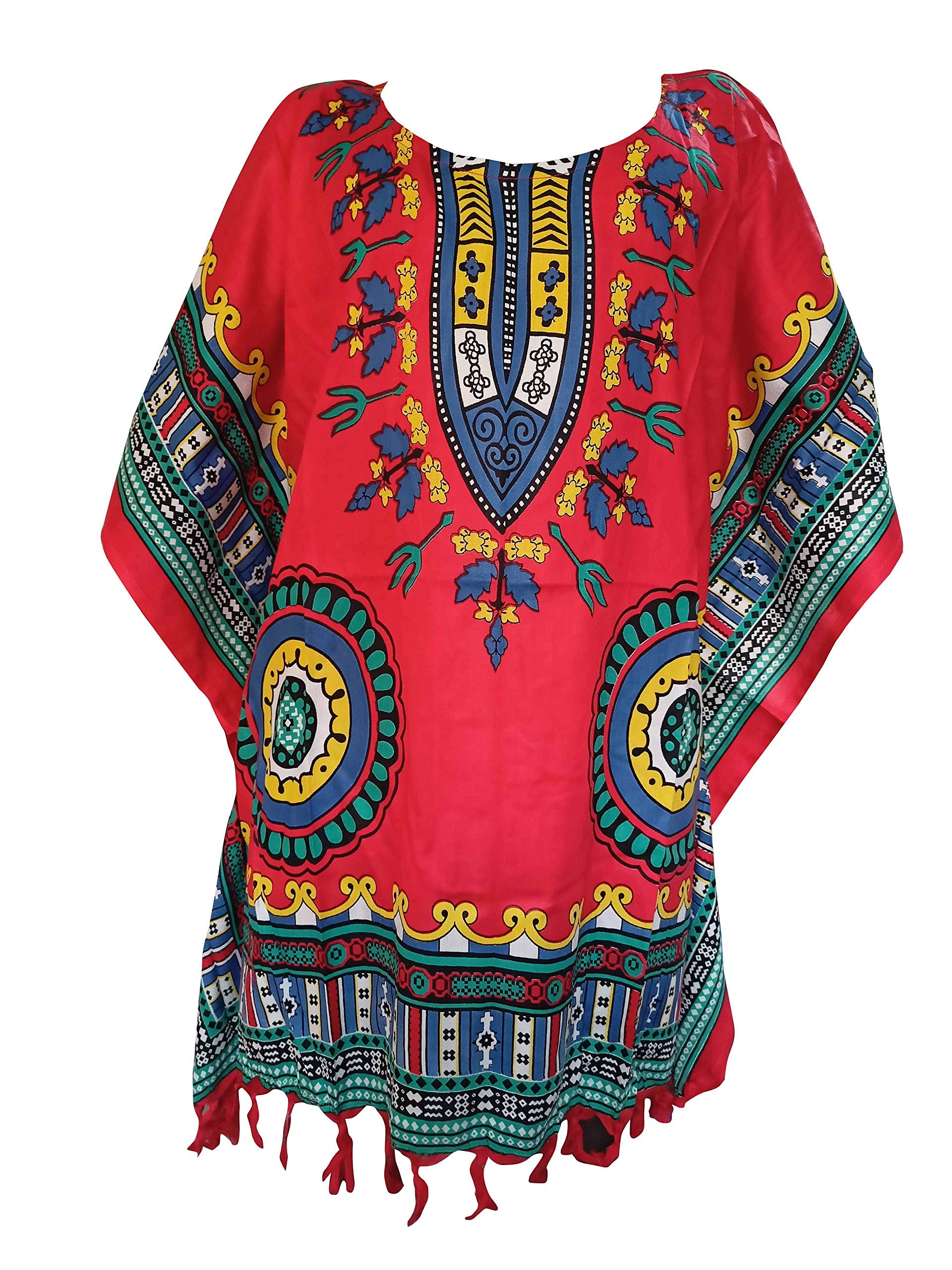 women's rayon floral print short kaftan | poncho (free size)