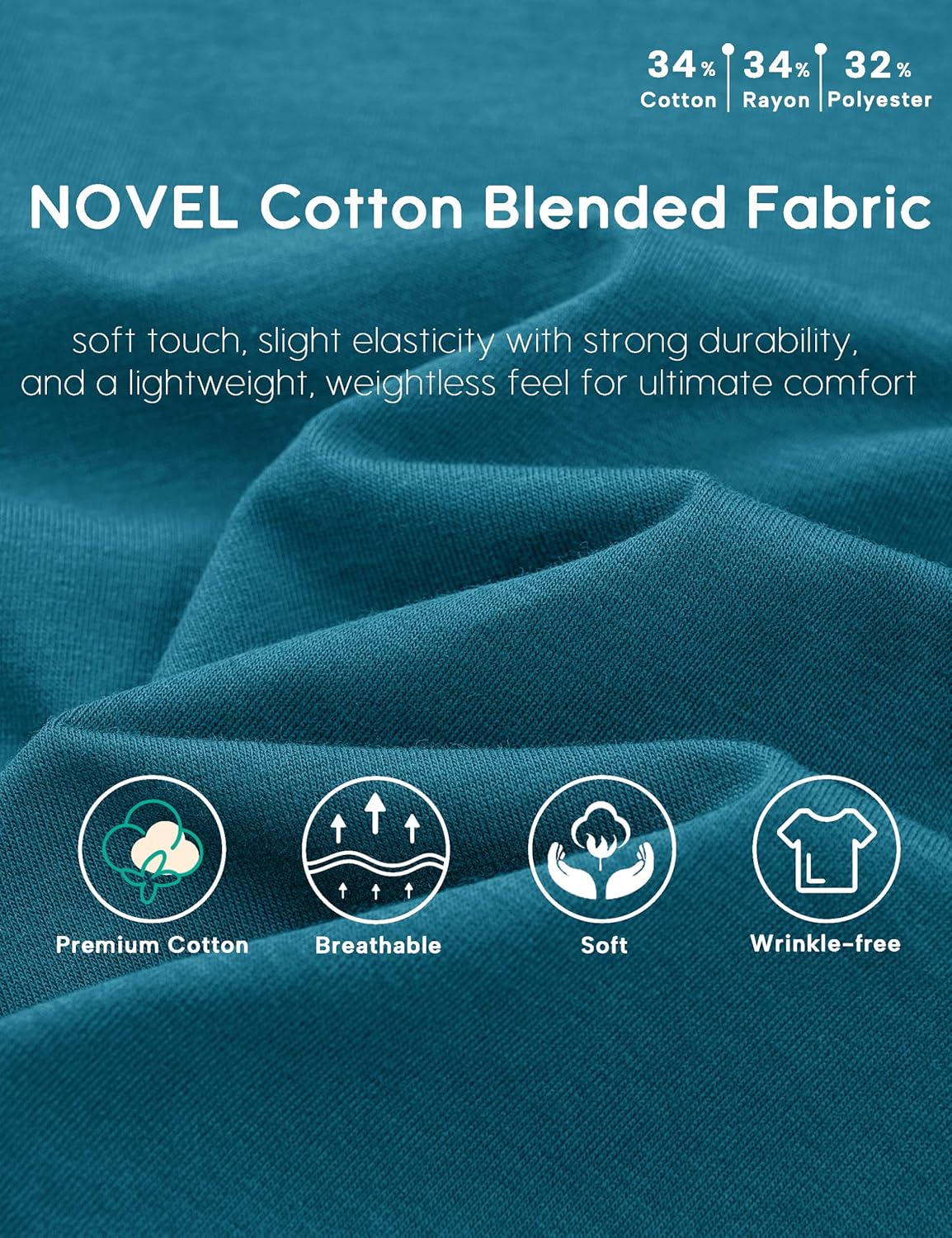 YUCOLEN Long Sleeve Shirts for Women Cotton Crewneck Casual T-Shirts Soft Basic Tee Long Sleeve Tops - Image 7