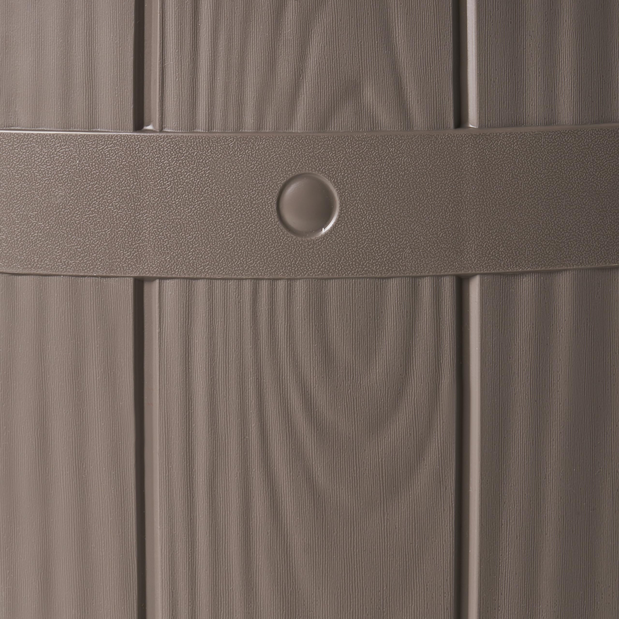 Beliani Mini-Bar de Jardin avec Glacière en Polypropylène Hauteur Réglable Rond 48 cm Taupe Slig